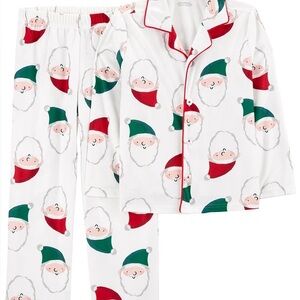 Carter’s Adult Unisex 2-Piece Santa Fleece Coat Style Pajamas